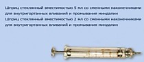 Шприц для внутригортанных вливаний и промываний миндалин 2 мл Ворсма Россия