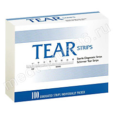 Тест-полоски для пробы Ширмера Tear Strips, Contacare, Индия