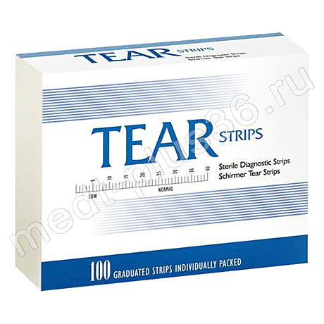 Тест-полоски для пробы Ширмера Tear Strips, Contacare, Индия